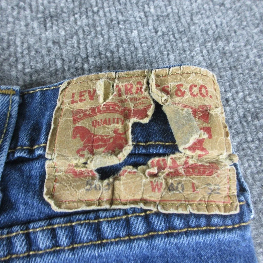 VINTAGE Levis 505 Jeans Men 40x32 Blue Straight Leg Regular Fit Denim Workwear